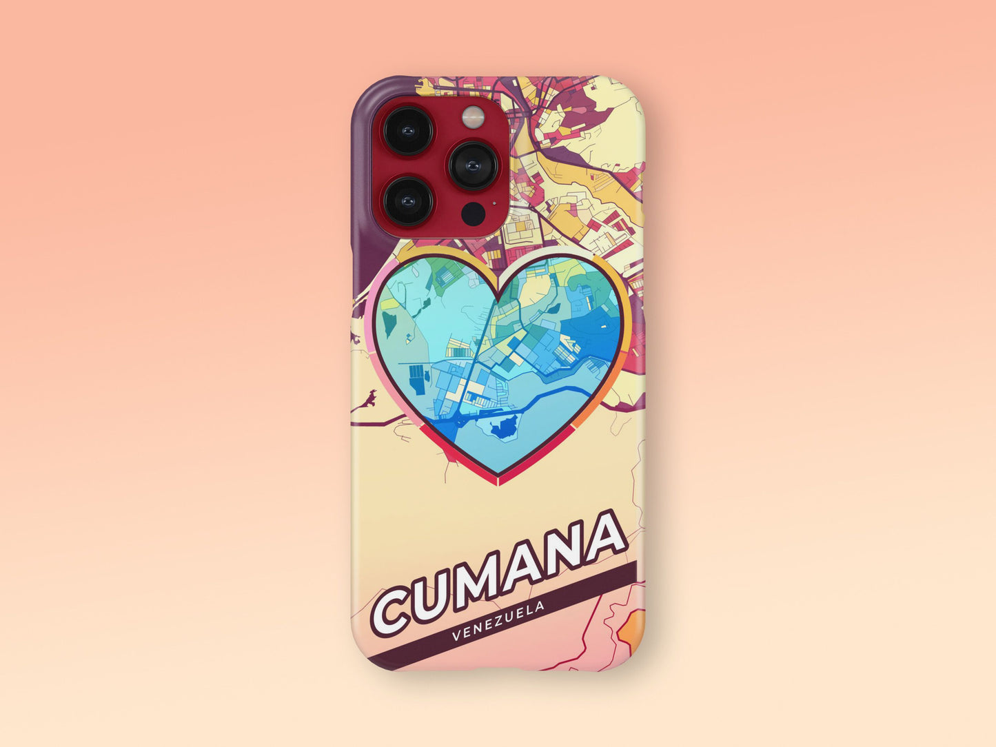 Cumana Venezuela slim phone case with colorful icon. Birthday, wedding or housewarming gift. Couple match cases. 2