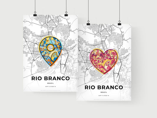 Rio Branco Brazil art print for couples