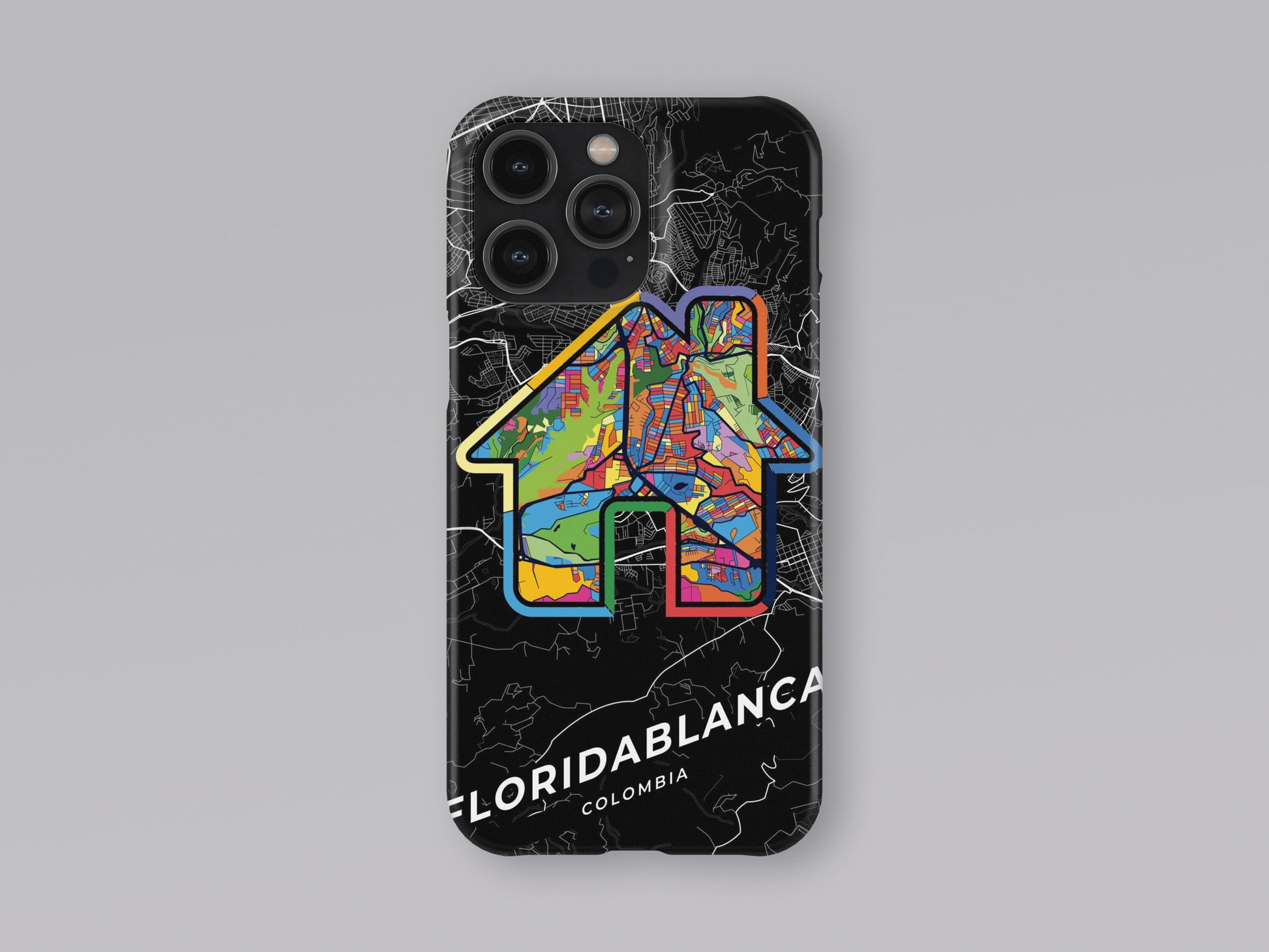 Floridablanca Colombia slim phone case with colorful icon. Birthday, wedding or housewarming gift. Couple match cases. 3