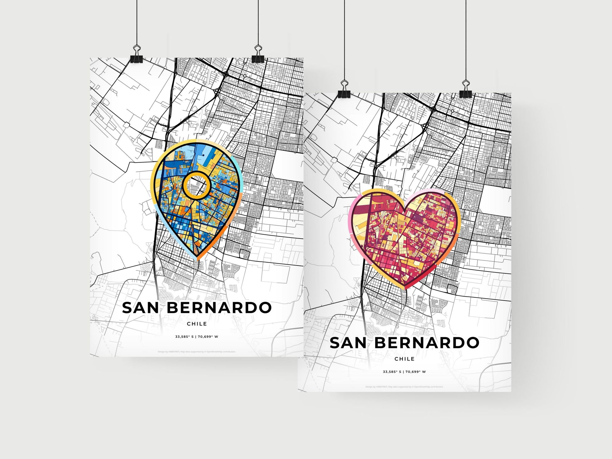 San Bernardo Chile art print for couples