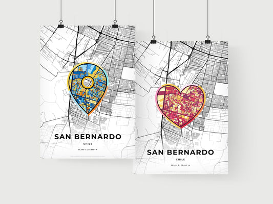 San Bernardo Chile art print for couples