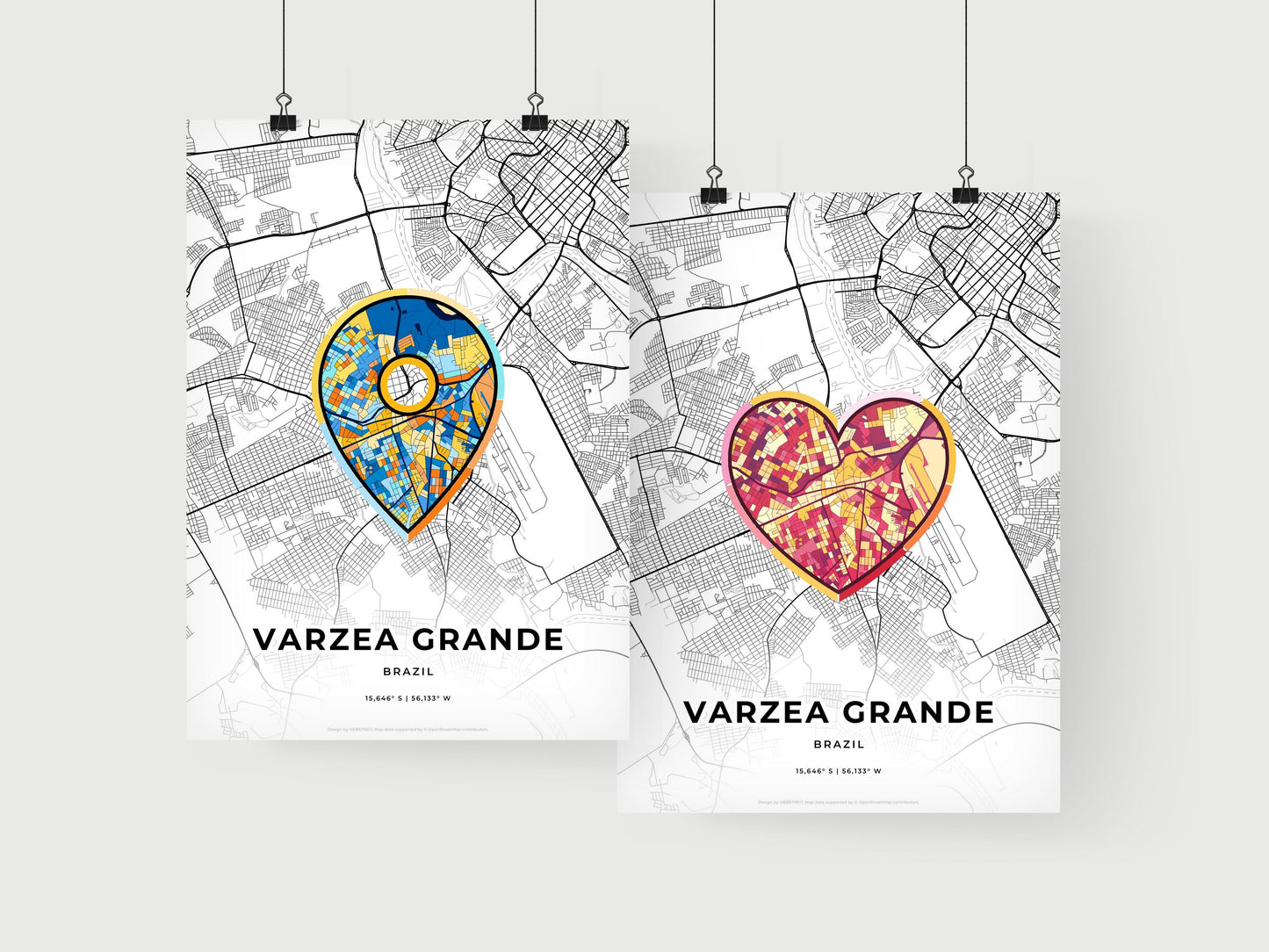 Varzea Grande Brazil art print for couples