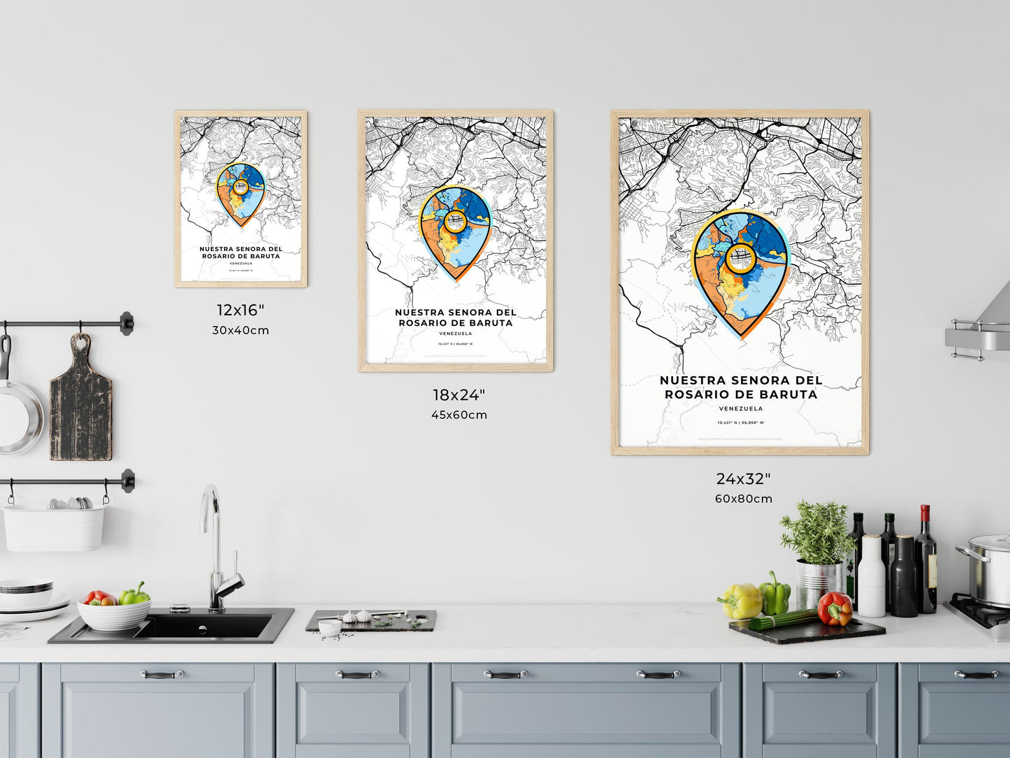 Nuestra Senora Del Rosario De Baruta Venezuela art map size chart