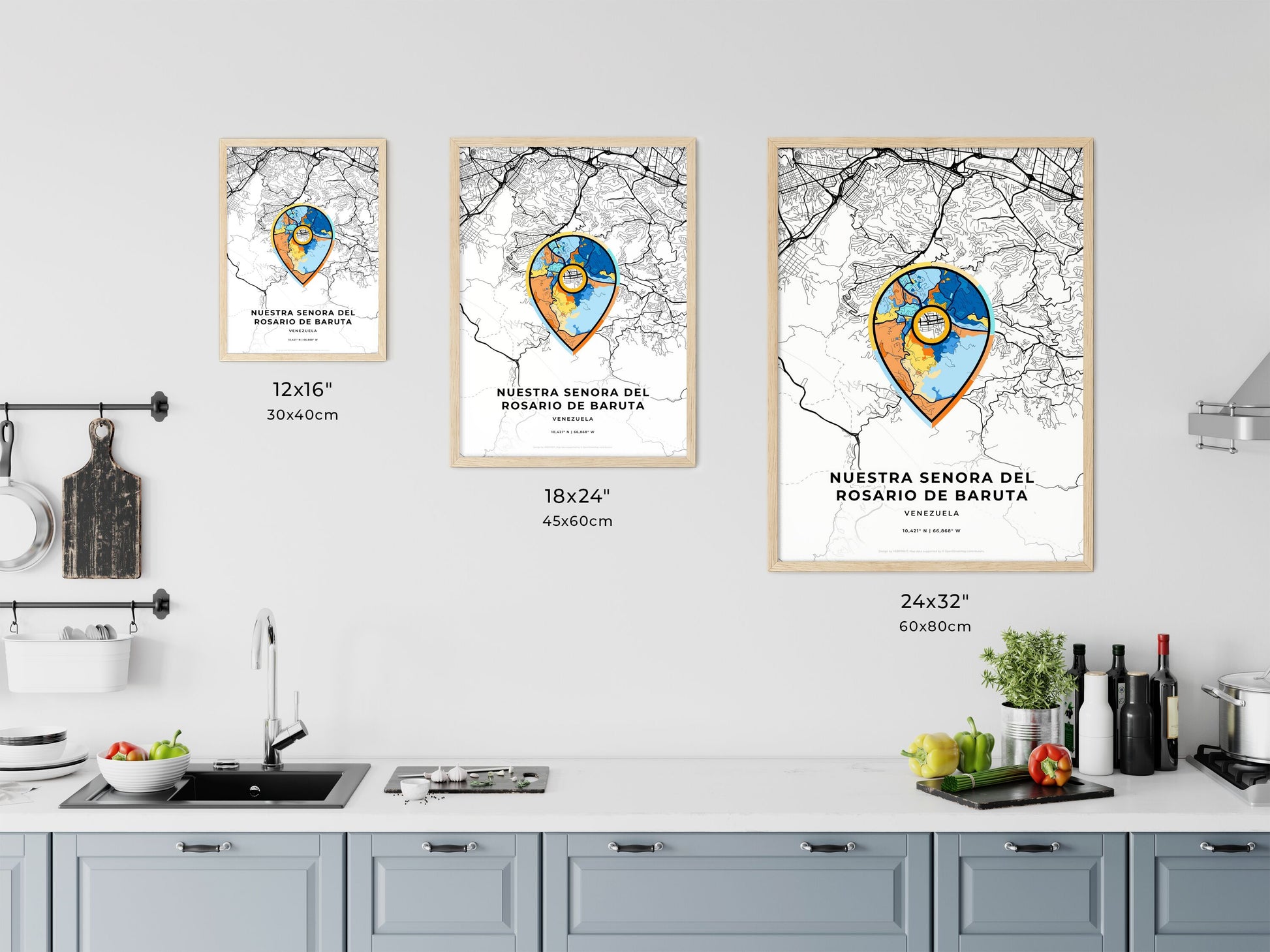 Nuestra Senora Del Rosario De Baruta Venezuela art map size chart