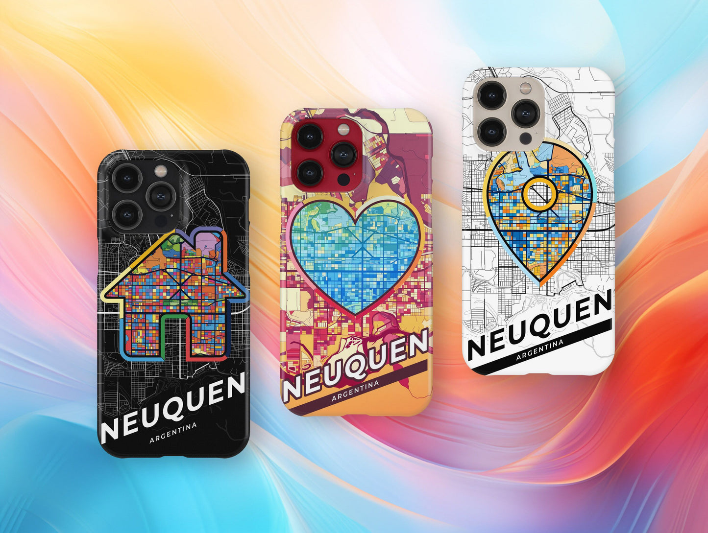 Neuquen Argentina slim phone case with colorful icon