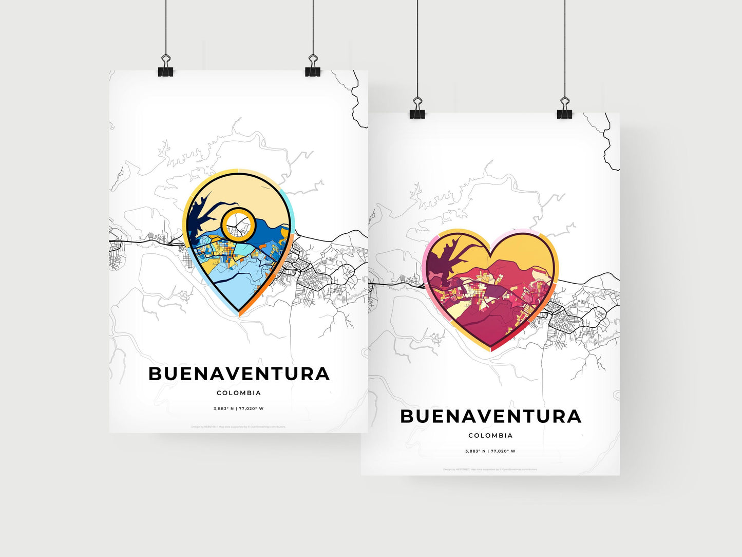 Buenaventura Colombia art print for couples