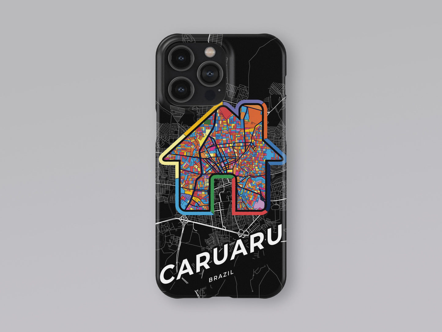Caruaru Brazil slim phone case with colorful icon. Birthday, wedding or housewarming gift. Couple match cases. 3