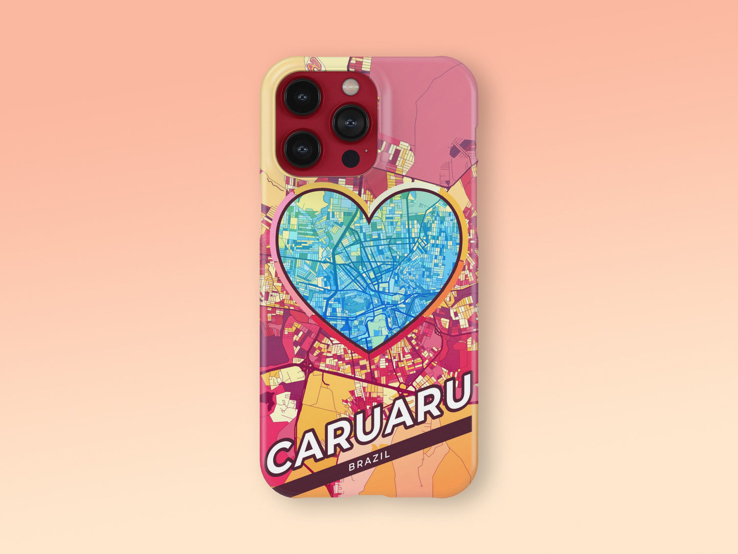 Caruaru Brazil slim phone case with colorful icon. Birthday, wedding or housewarming gift. Couple match cases. 2