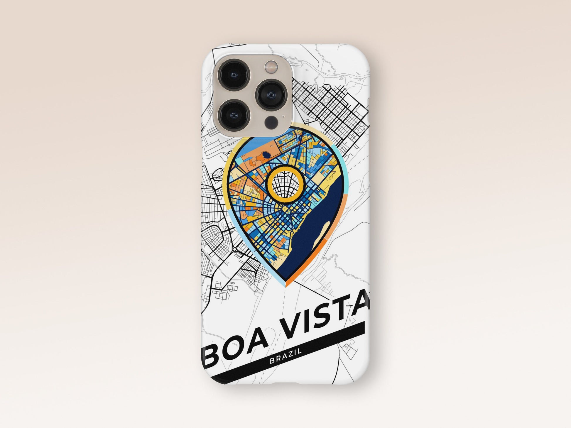 Boa Vista Brazil slim phone case with colorful icon. Birthday, wedding or housewarming gift. Couple match cases. 1