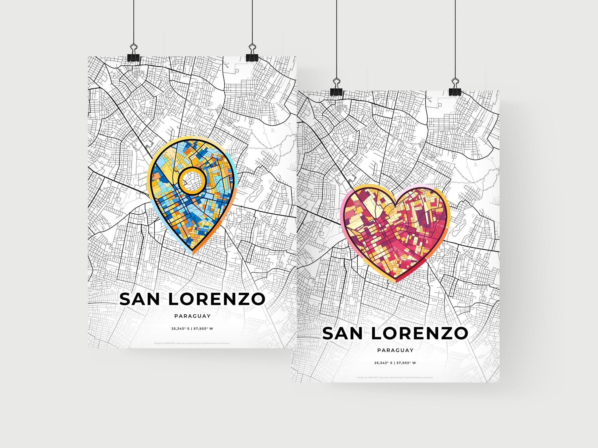 San Lorenzo Paraguay art print for couples