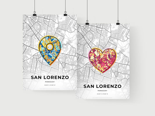 San Lorenzo Paraguay art print for couples
