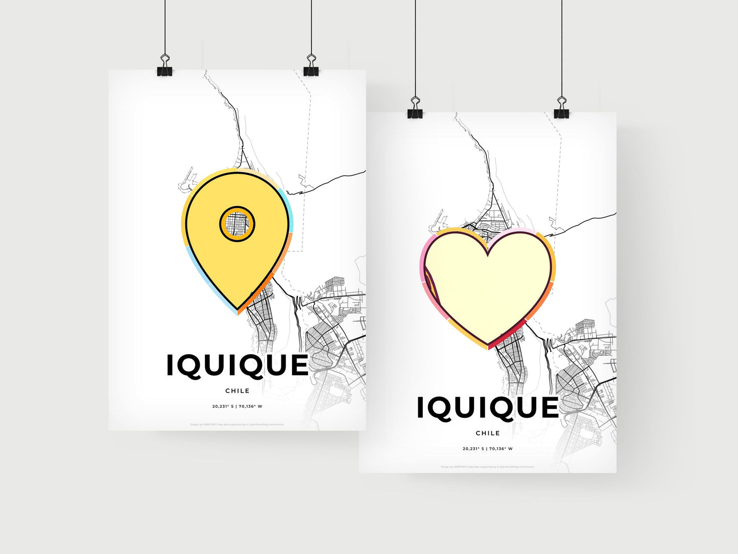 Iquique Chile art print for couples