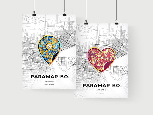 Paramaribo Suriname art print for couples