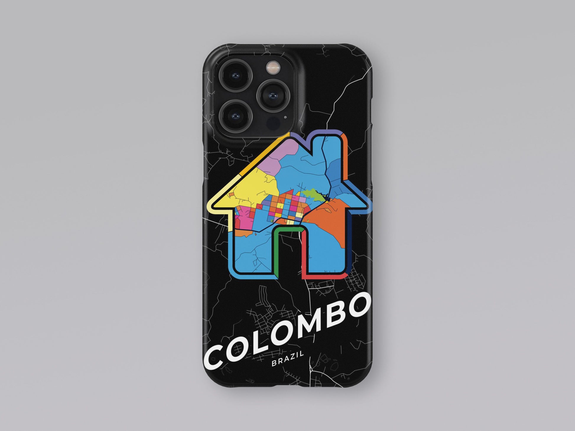 Colombo Brazil slim phone case with colorful icon. Birthday, wedding or housewarming gift. Couple match cases. 3