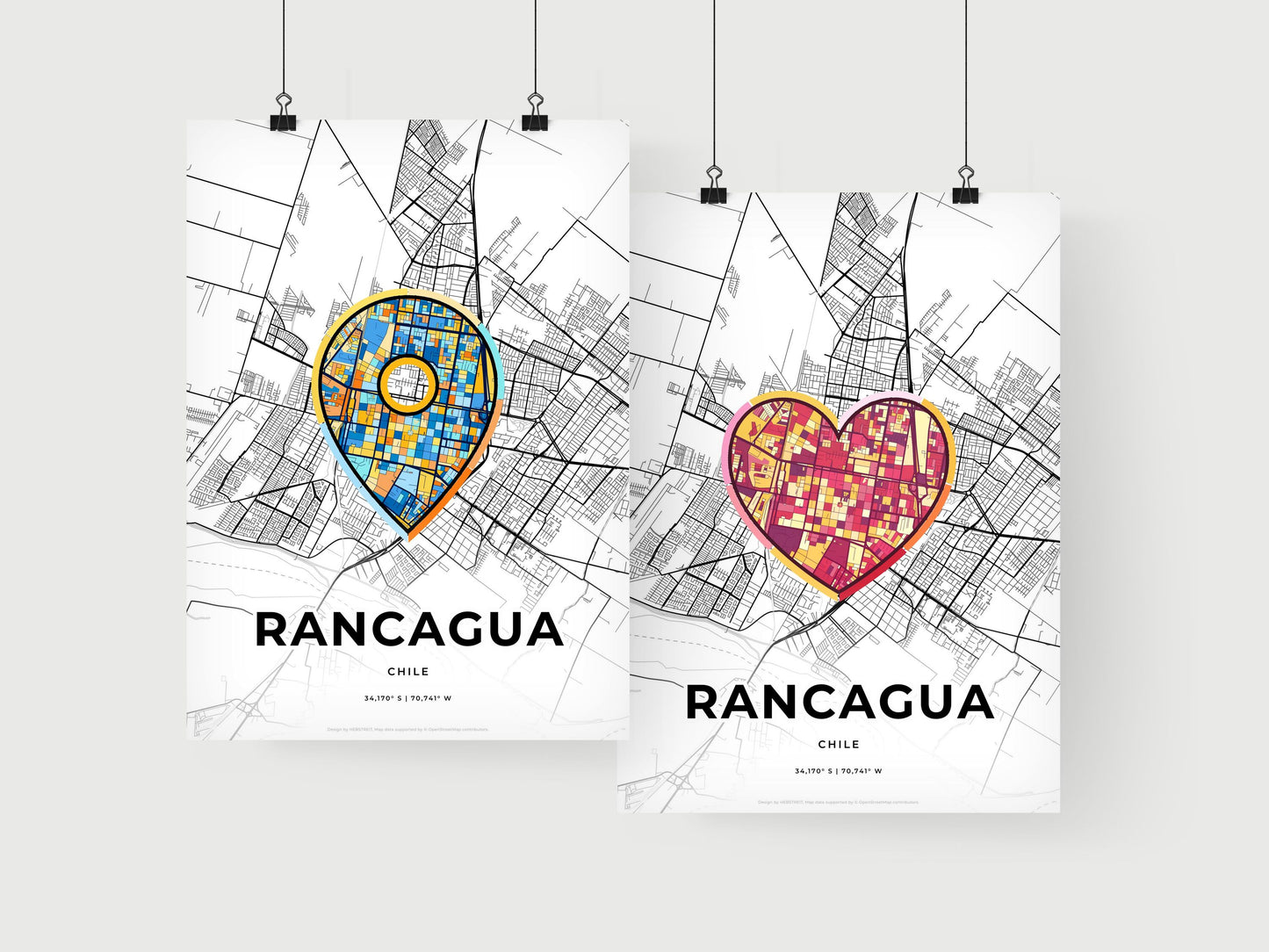 Rancagua Chile art print for couples