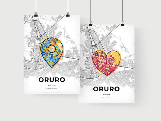 Oruro Bolivia art print for couples
