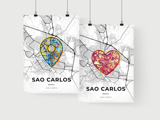 Sao Carlos Brazil art print for couples