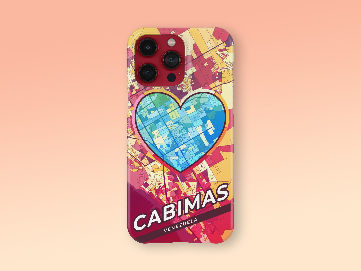 Cabimas Venezuela slim phone case with colorful icon. Birthday, wedding or housewarming gift. Couple match cases. 2