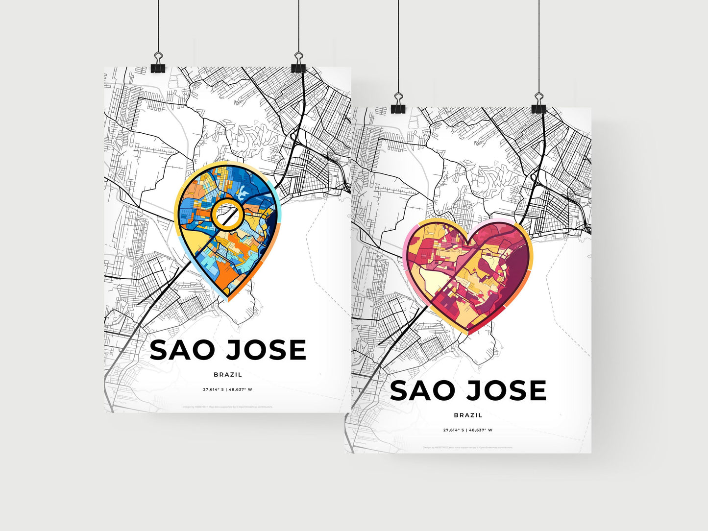 Sao Jose Brazil art print for couples