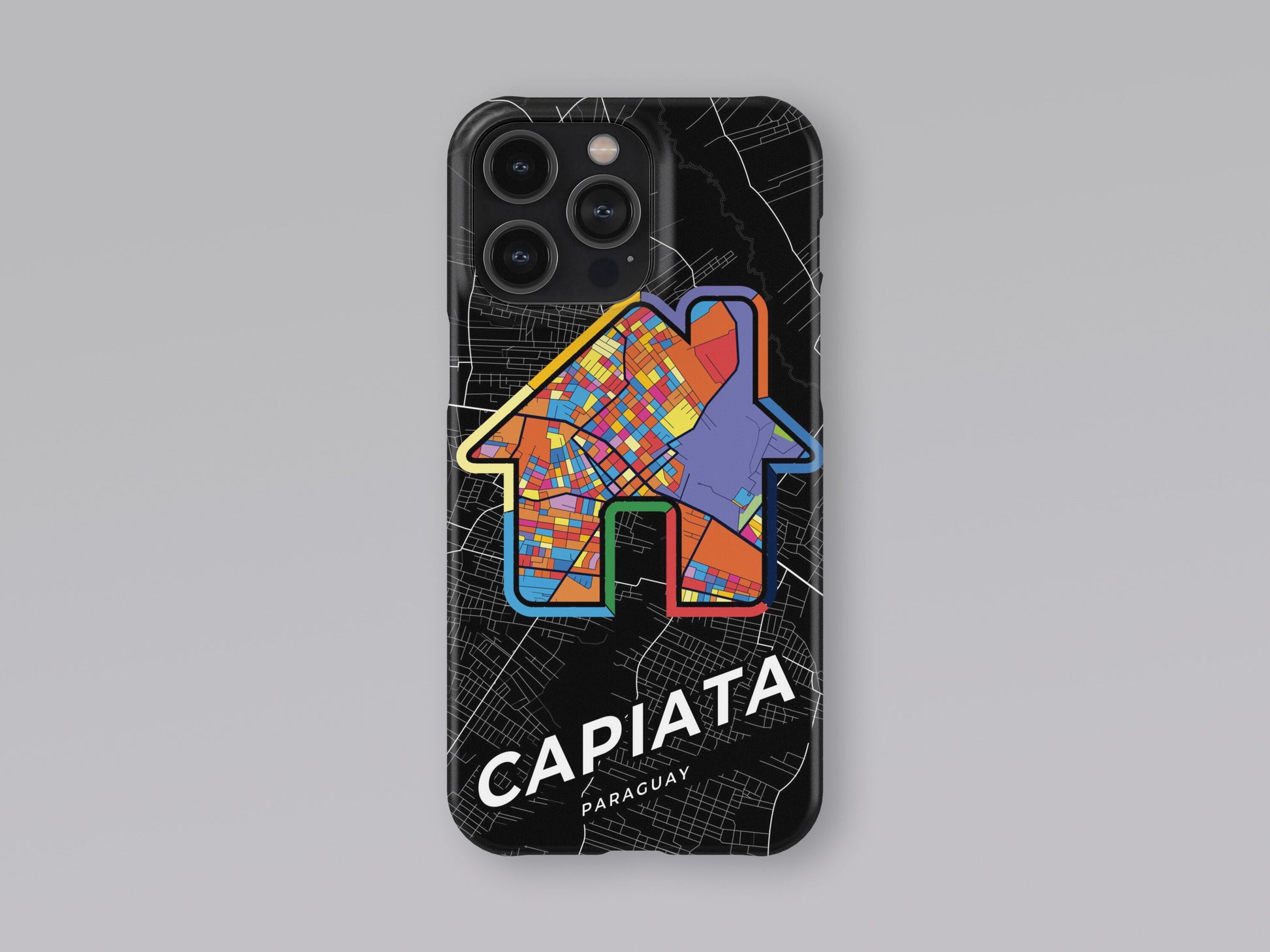 Capiata Paraguay slim phone case with colorful icon. Birthday, wedding or housewarming gift. Couple match cases. 3