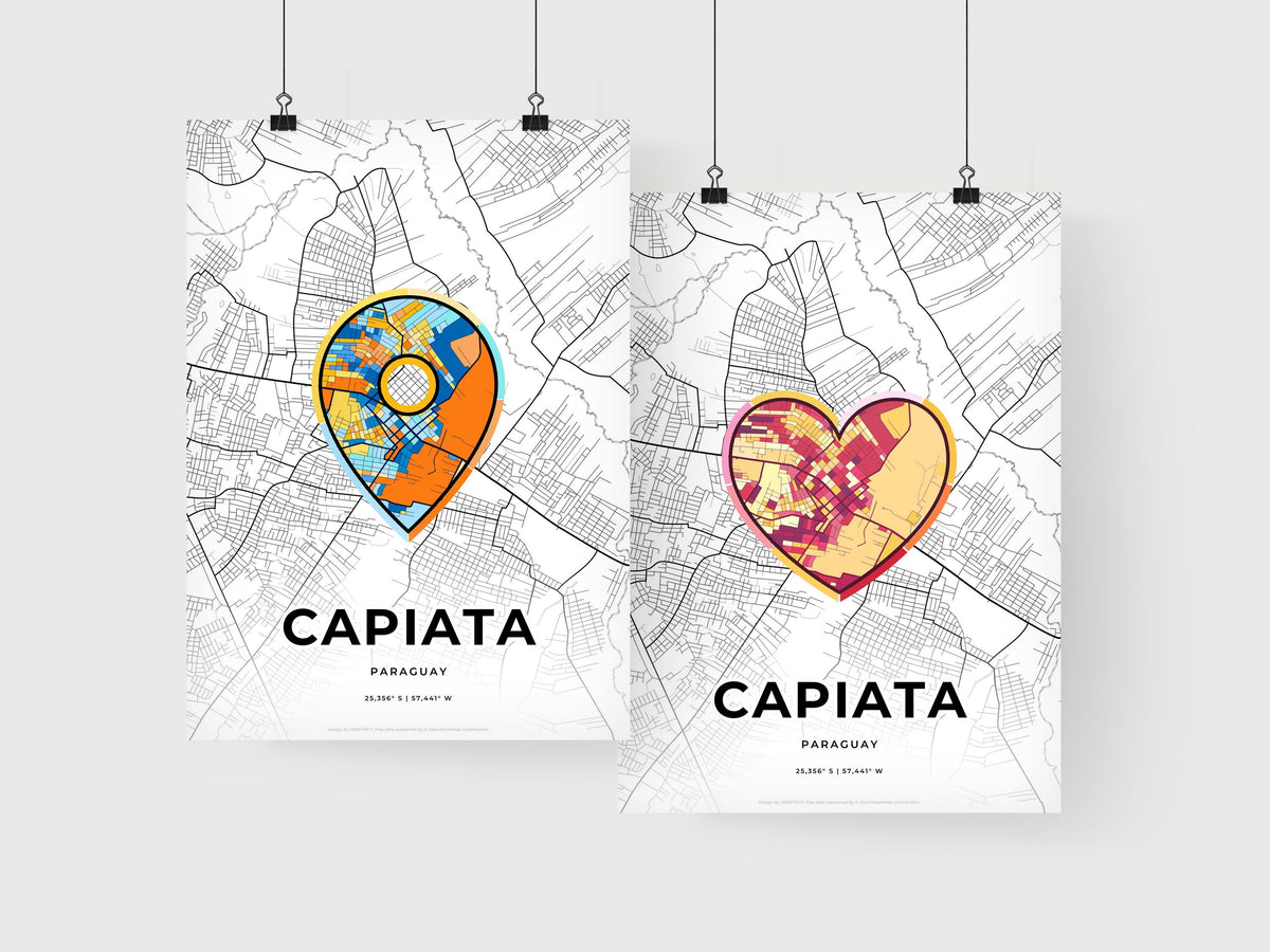 Capiata Paraguay art print for couples