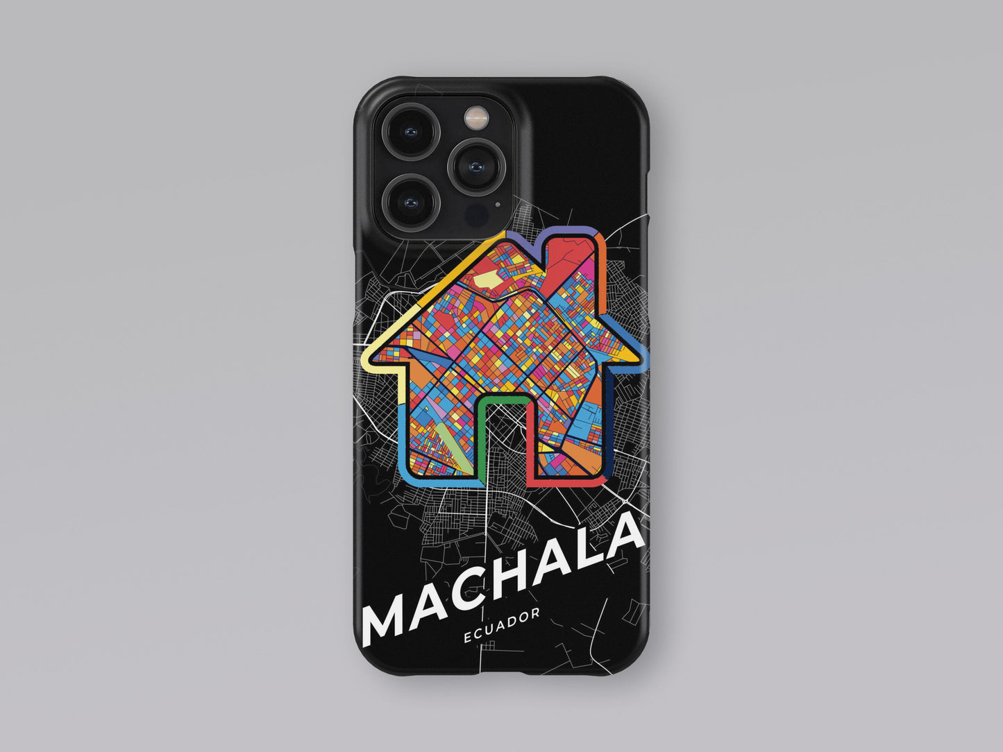 Machala Ecuador slim phone case with colorful icon. Birthday, wedding or housewarming gift. Couple match cases. 3