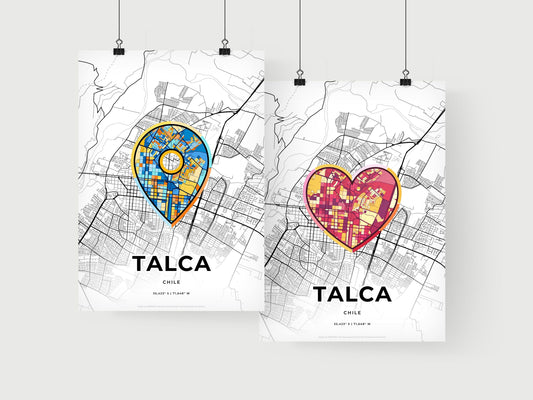 Talca Chile art print for couples