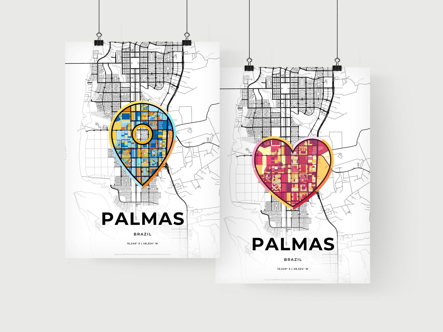 Palmas Brazil art print for couples