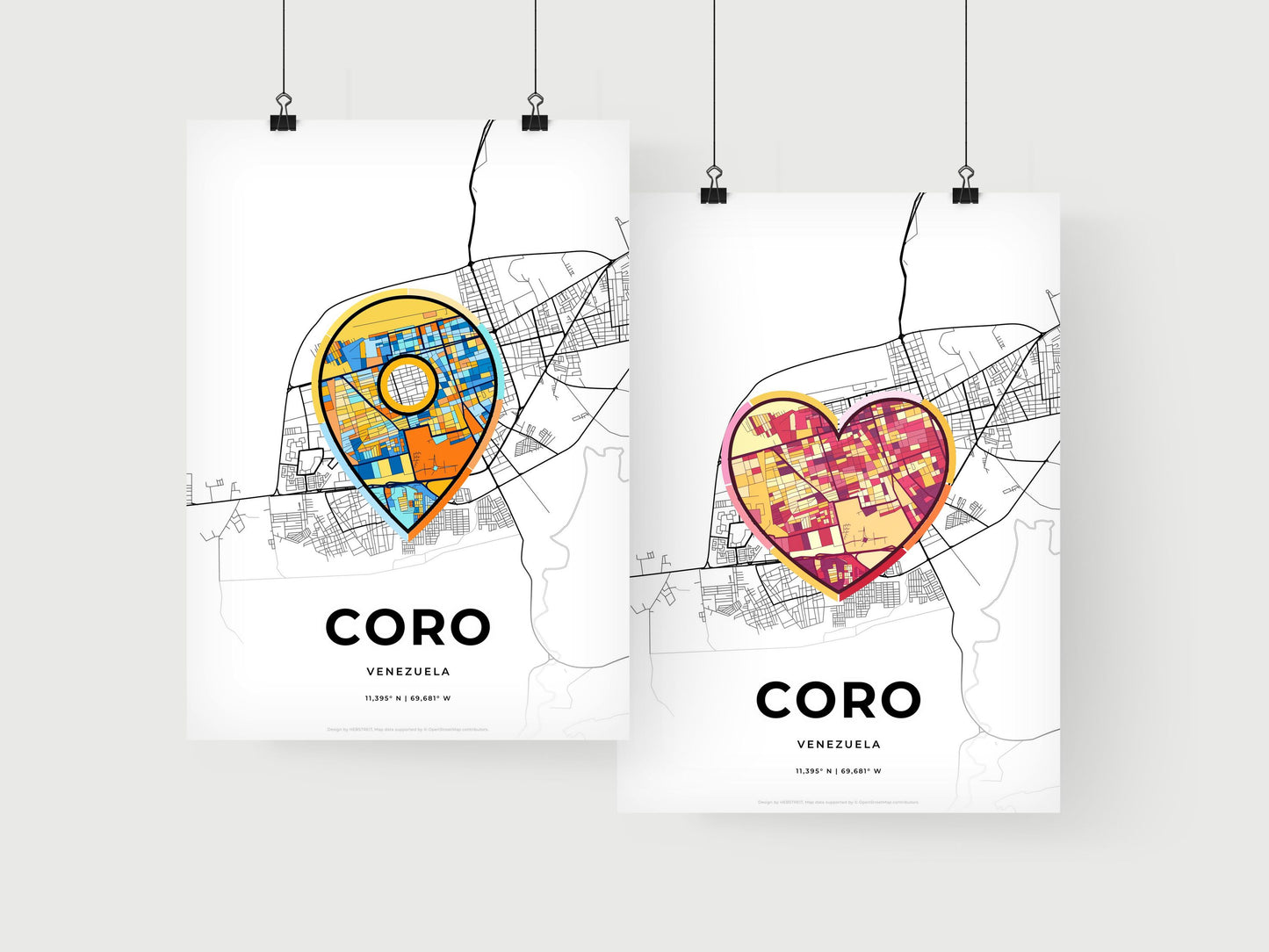 Coro Venezuela art print for couples