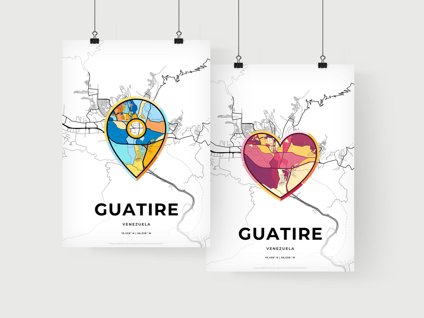Guatire Venezuela art print for couples