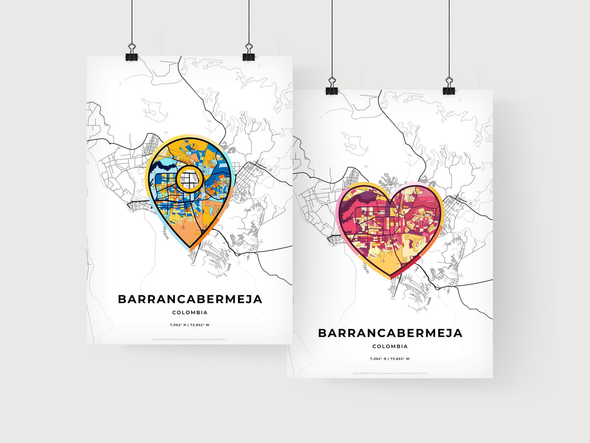 Barrancabermeja Colombia art print for couples