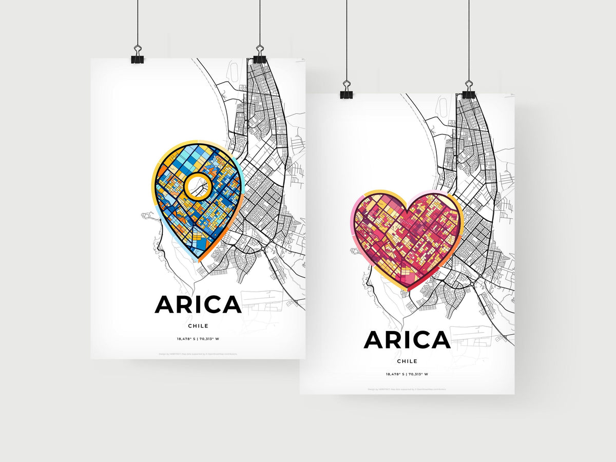 Arica Chile art print for couples