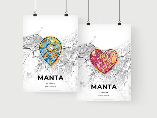 Manta Ecuador art print for couples