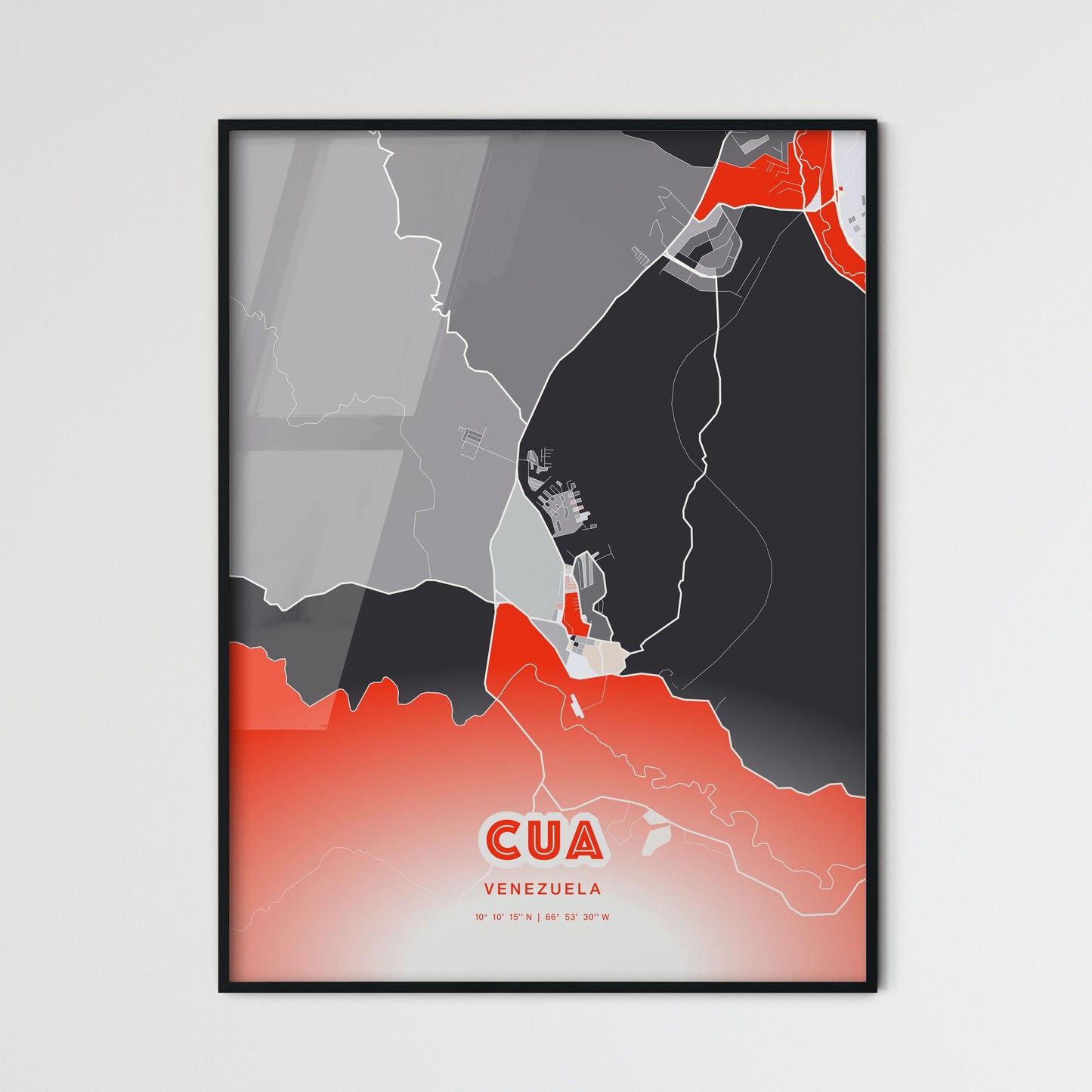 Colorful CUA VENEZUELA Fine Art Map Modern