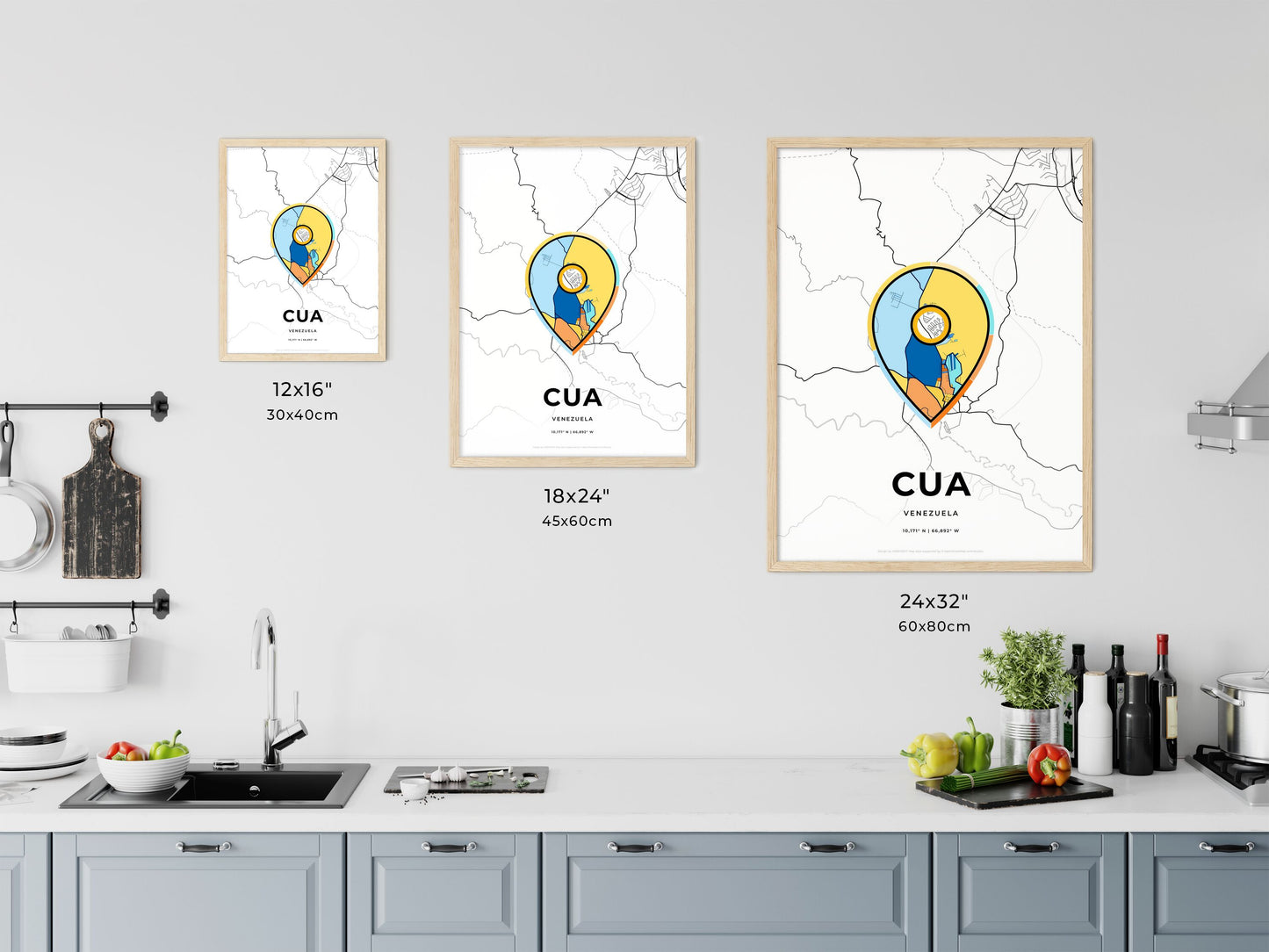 Cua Venezuela art map size chart
