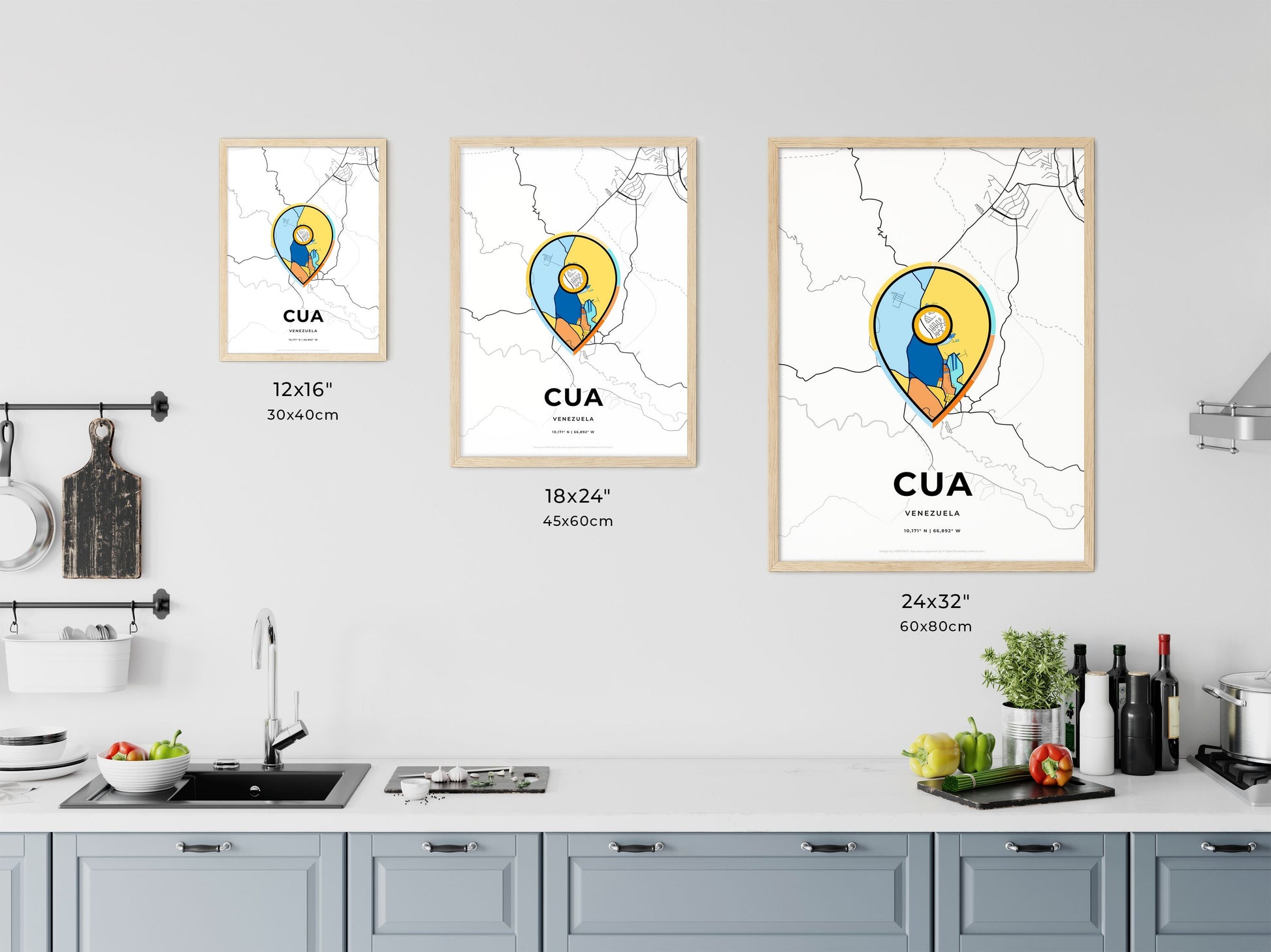 Cua Venezuela art map size chart
