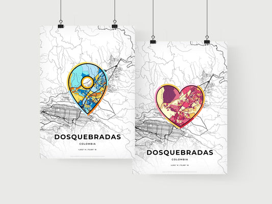 Dosquebradas Colombia art print for couples