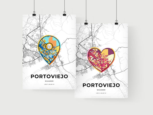 Portoviejo Ecuador art print for couples