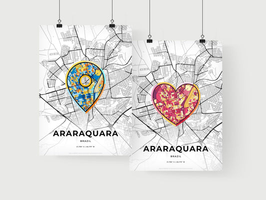 Araraquara Brazil art print for couples