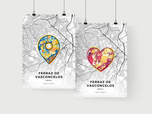 Ferraz De Vasconcelos Brazil art print for couples