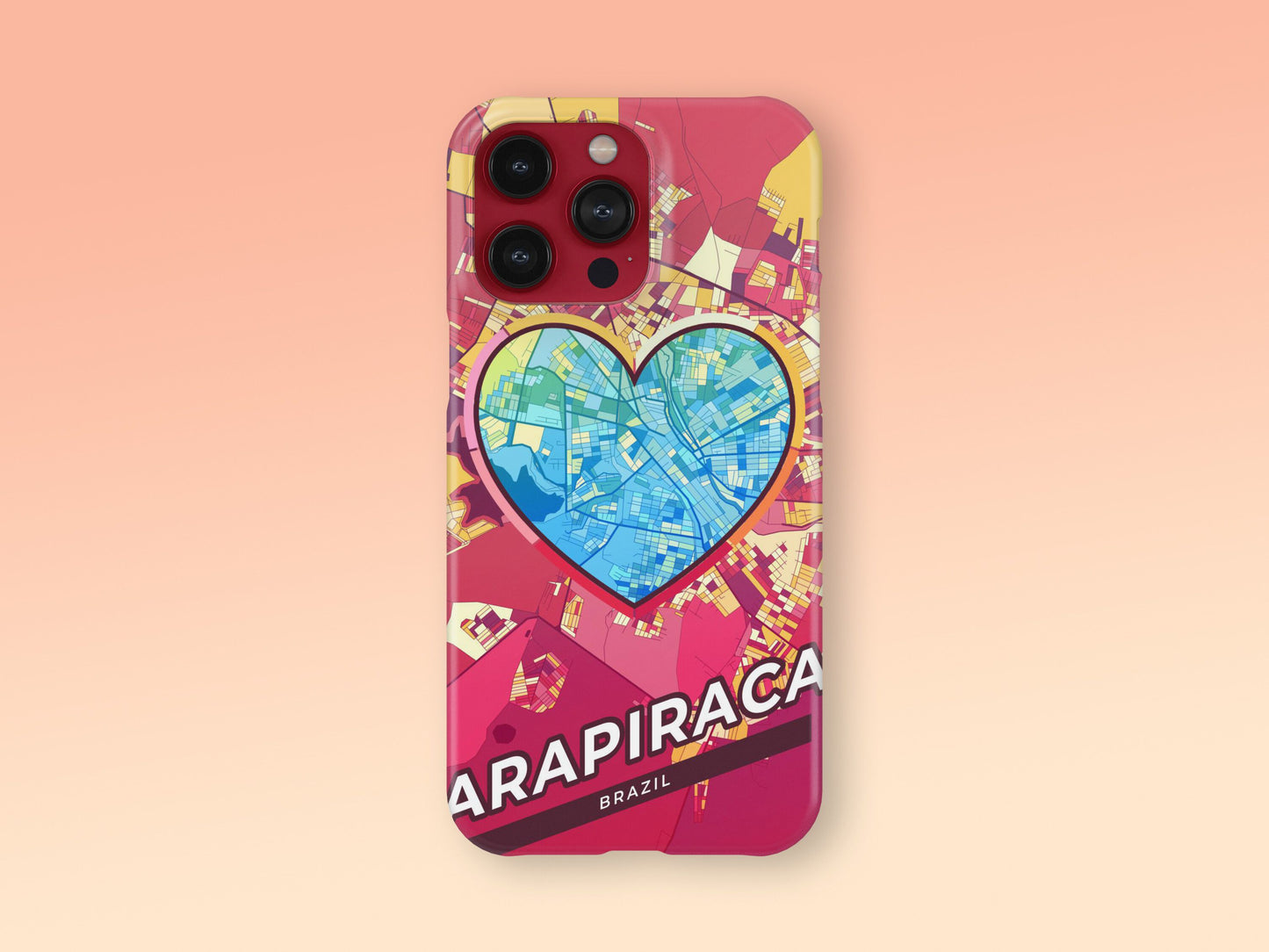 Arapiraca Brazil slim phone case with colorful icon. Birthday, wedding or housewarming gift. Couple match cases. 2