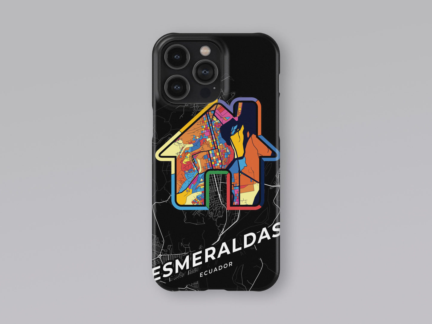 Esmeraldas Ecuador slim phone case with colorful icon. Birthday, wedding or housewarming gift. Couple match cases. 3