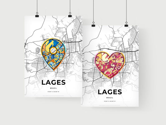 Lages Brazil art print for couples