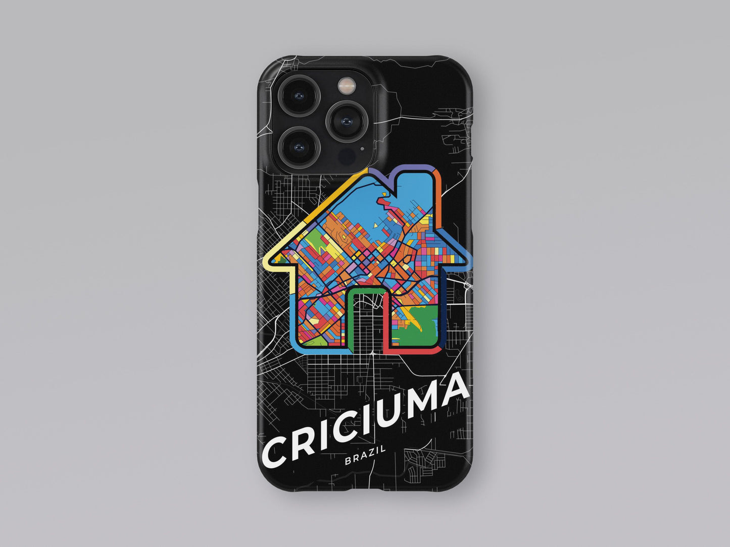 Criciuma Brazil slim phone case with colorful icon. Birthday, wedding or housewarming gift. Couple match cases. 3