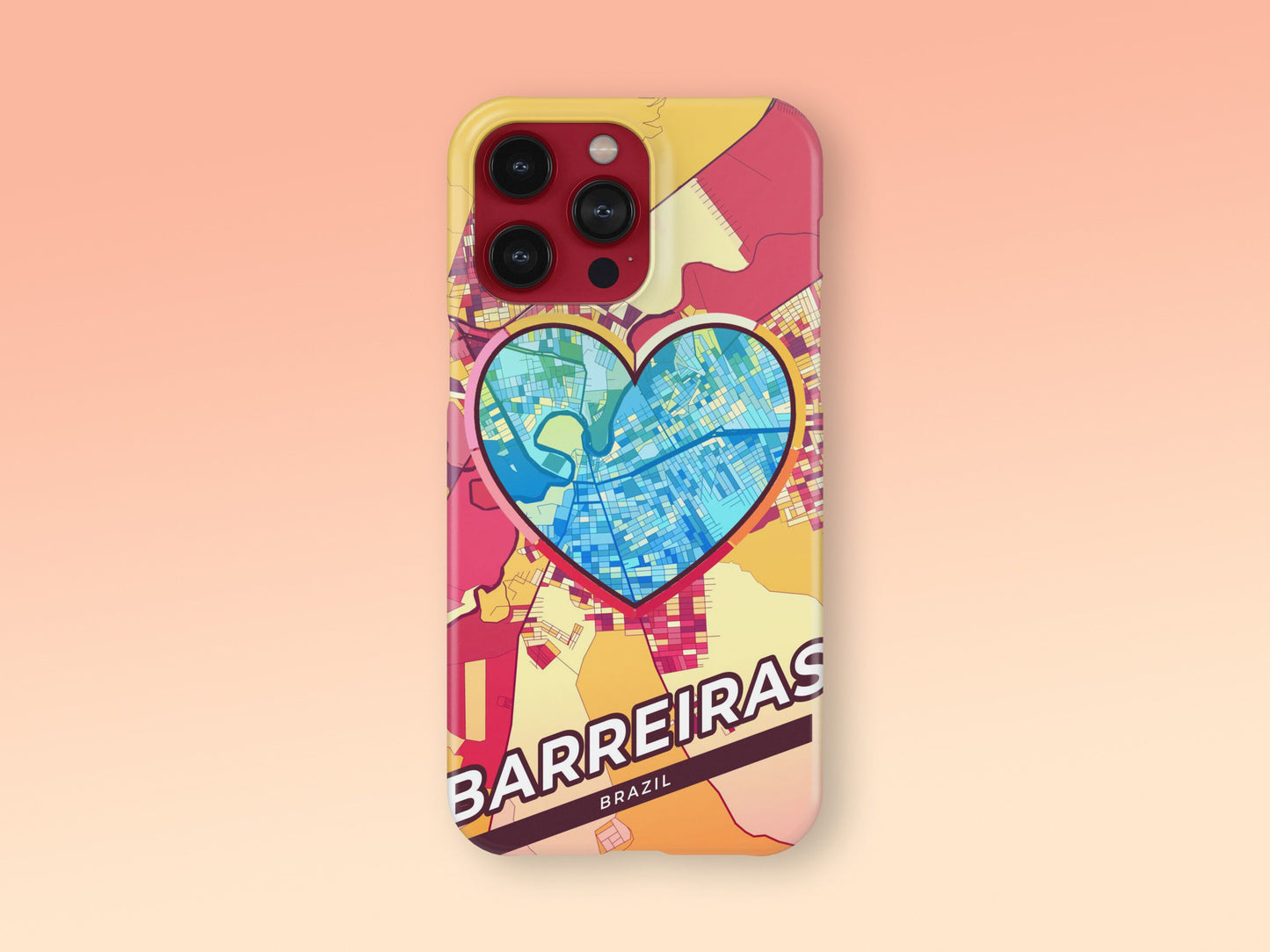 Barreiras Brazil slim phone case with colorful icon. Birthday, wedding or housewarming gift. Couple match cases. 2