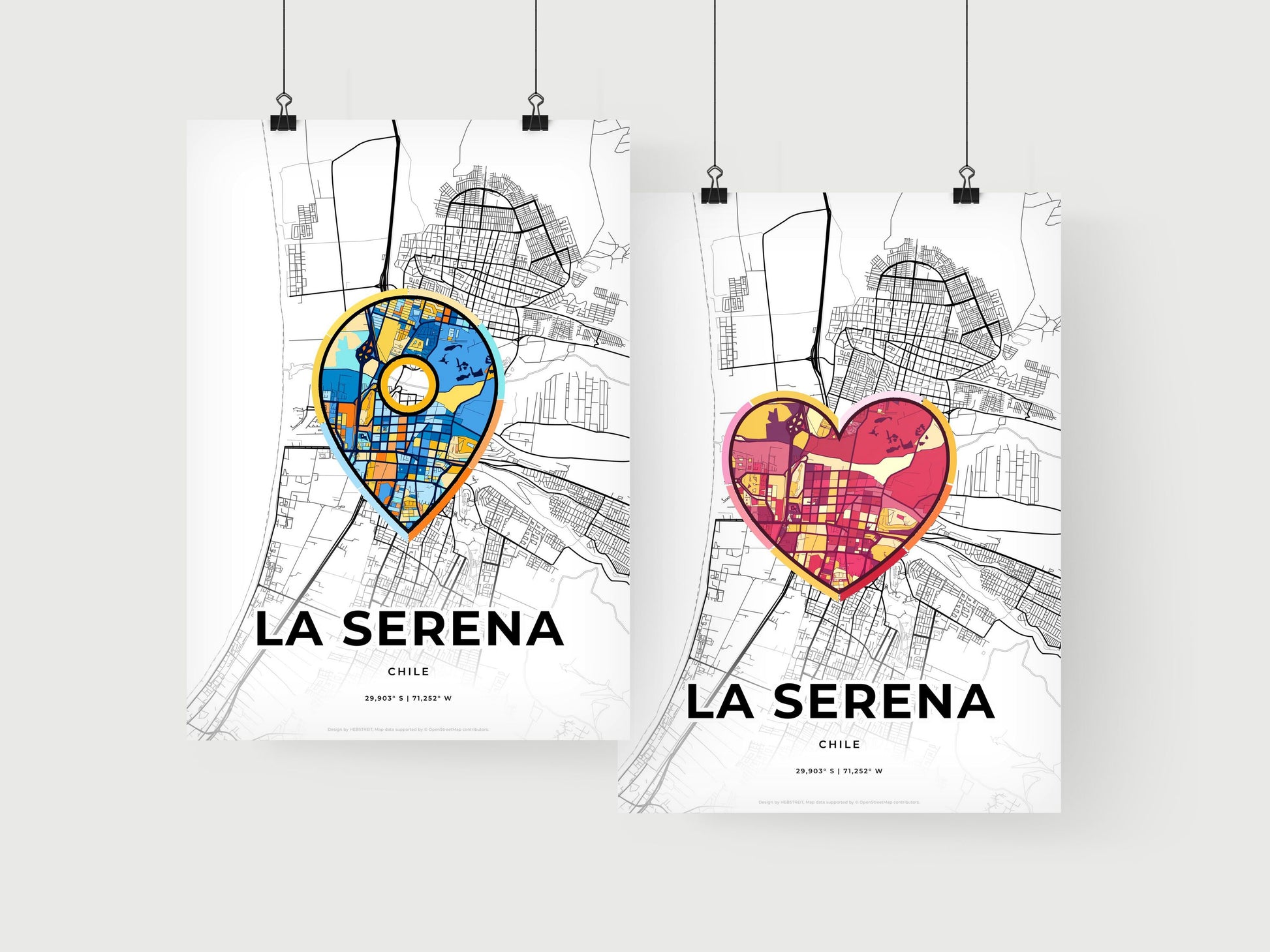 La Serena Chile art print for couples