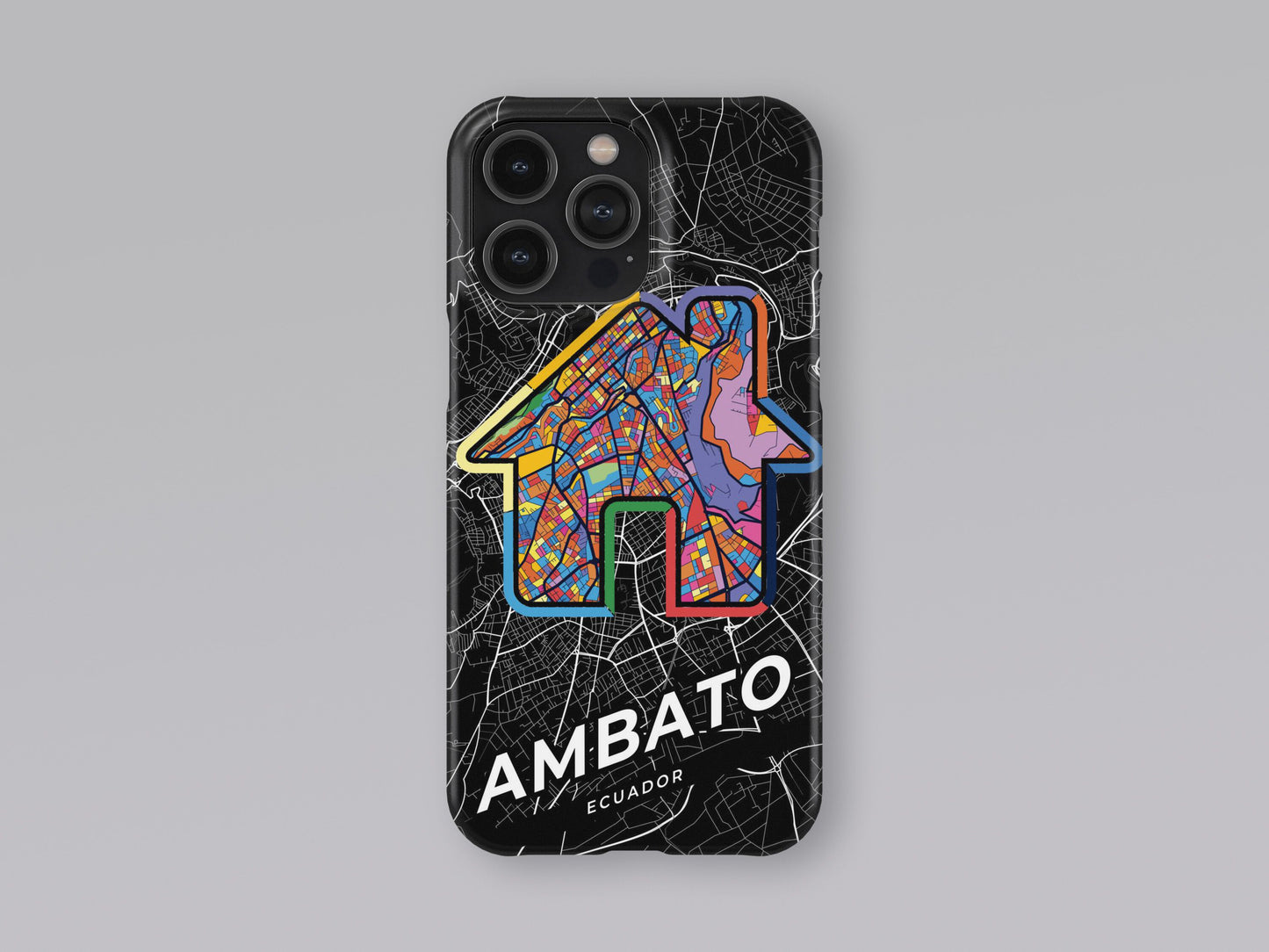 Ambato Ecuador slim phone case with colorful icon. Birthday, wedding or housewarming gift. Couple match cases. 3