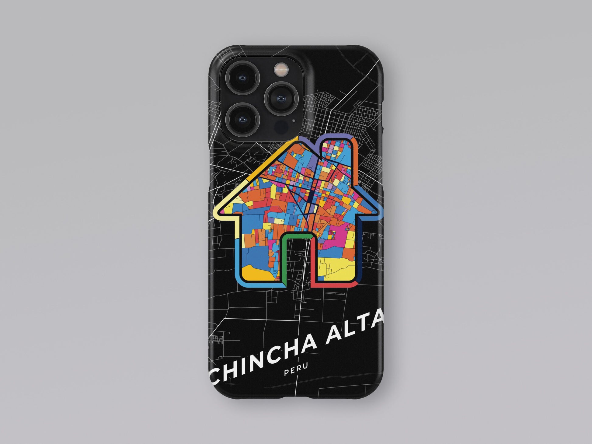 Chincha Alta Peru slim phone case with colorful icon. Birthday, wedding or housewarming gift. Couple match cases. 3