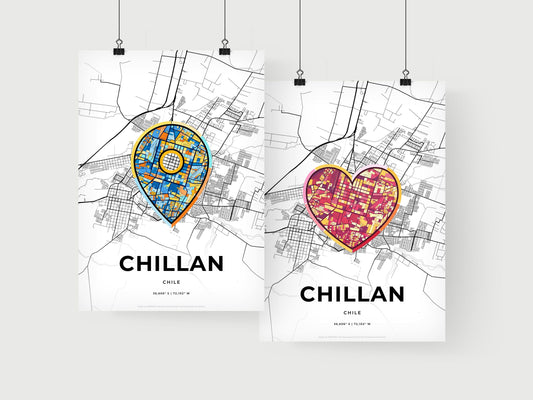 Chillan Chile art print for couples
