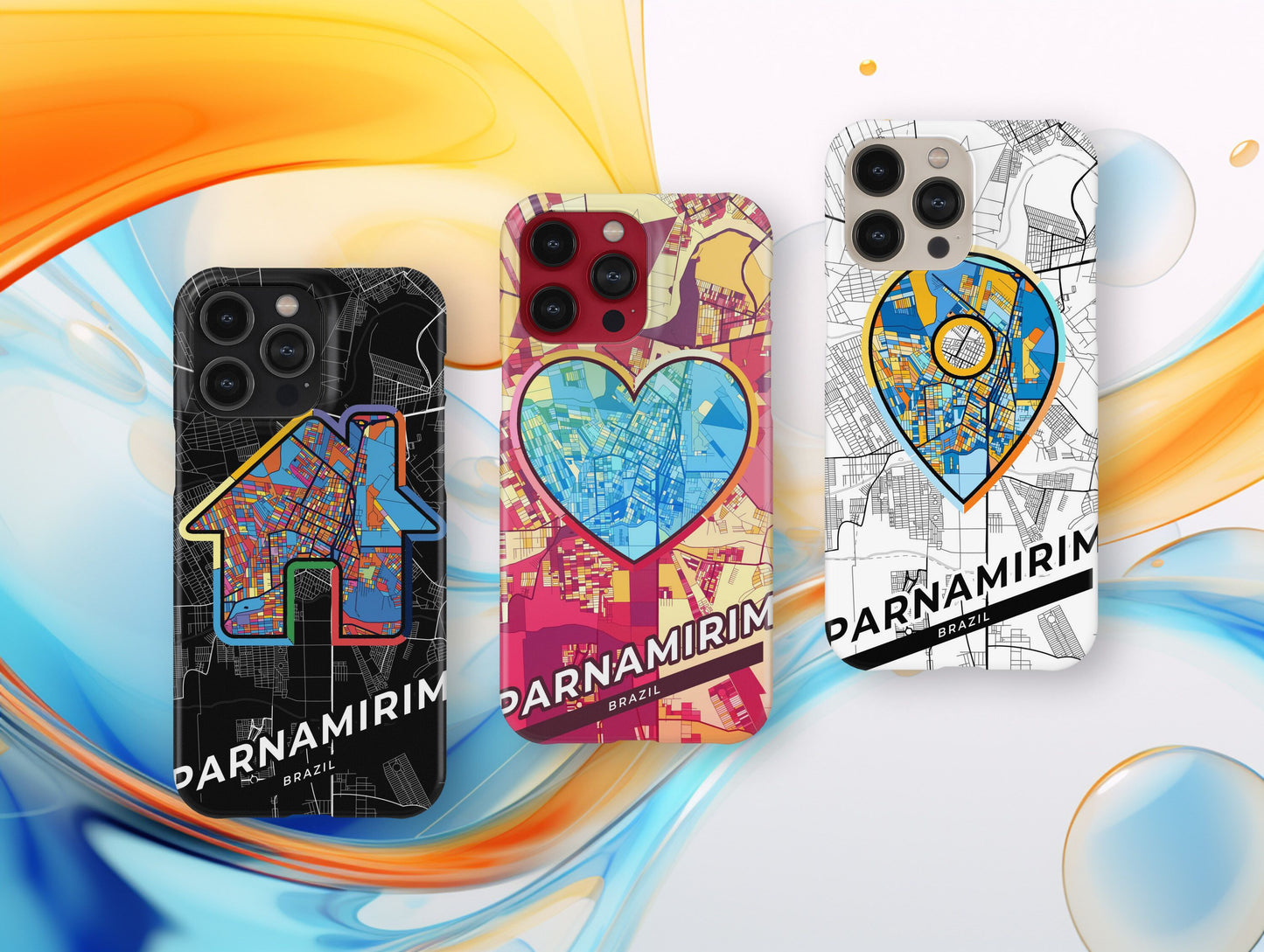 Parnamirim Brazil slim phone case with colorful icon